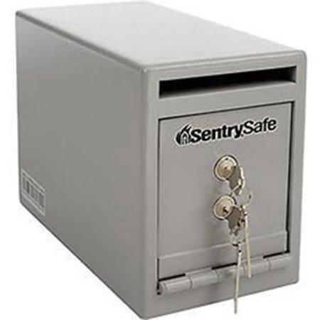 SENTRYSAFE Under Counter Drop Slot Safe, 0.25 Cu. Ft. Capacity, Gray UC025K
